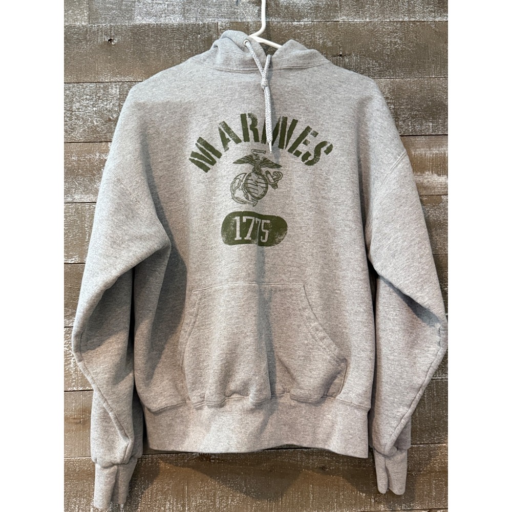 The Cotton Exchange Marines Hoodie Mens XL Gray